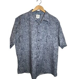Steve Harvey Collection Button Down Shirt Sleeve Shirt‎ Men's XXL Blue